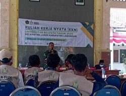 PJ Danramil 0812/19 Laren Beri Pembekalan Penutupan KKN Universitas Billfath Siman.