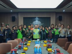 Polantas Menyapa Bersama Komunitas Ojek Online, Ingatkan Keselamatan di Jalan Utama