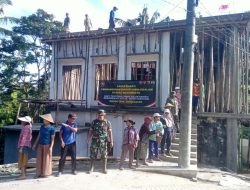 HUT ke-80 TNI, Kodim 0806/Trenggalek Gelar Bakti Teritorial dan Sosial Bangun Masjid di Kampak