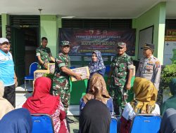 Kemeriahan HUT TNI, Kodim 0812/Lamongan Gelar Bakti Sosial Pemberian Bantuan Kepada Masyarakat Kurang Mampu 