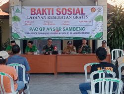 Babinsa Koramil 0812/08 Sambeng Dukung Penuh Bakti Sosial Layanan Kesehatan Gratis Sambut Hari Santri Nasional