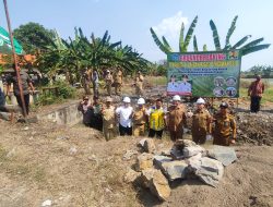 ​Danramil 0812/22 Glagah Dampingi Bupati Lamongan Groundbreaking Irigasi Bengawan Solo