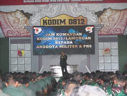 Dandim 0812/Lamongan Tekankan Larangan Pinjol Untuk Meningkatkan Kesadaran dan Kedisiplinan Prajurit