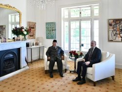 Presiden Republik Indonesia Prabowo Subianto disambut oleh Gubernur Jenderal Australia Sam Mostyn