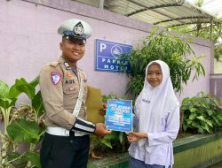 Satlantas Polres Lamongan Gencarkan Sosialisasi Ops Zebra Semeru 2025 di MA Saint Roudlotul Qur’an