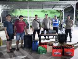 Sat Samapta Polres Lamongan & Polsek Sukodadi Grebek 5 Kafe Sita Puluhan Botol Miras Jelang Nataru