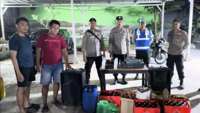 Sat Samapta Polres Lamongan & Polsek Sukodadi Grebek 5 Kafe Sita Puluhan Botol Miras Jelang Nataru