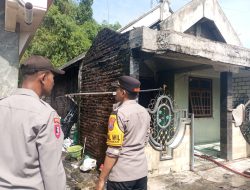 Polsek Kalitengah Gerak Cepat, Di Duga Konsleting Listrik, Terdampak Rumah Warga di Dusun Dadungan Terbakar. 