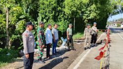 Curah Hujan Tinggi Jembatan Longsor di Jalan Raya Sukorame–Slaji, Polsek Sukorame Lakukan Pengamanan