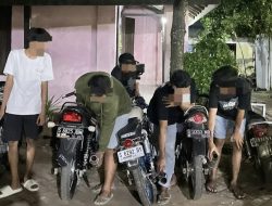 Cipta Kondisi, Polsek Babat Amankan Belasan Sepeda Motor Tidak Standart.