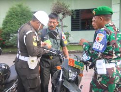 Disiplin, Kodim 0812/Lamongan Gandeng Subdenpom V/2-3 Lamongan gelar Sosialisasi dan Pemeriksaan Kendaraan