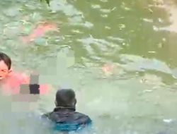 Bocah 8 Tahun Tenggelam di Embung Banjarejo,Polsek Kedungpring Bersama Warga Evakuasi Korban