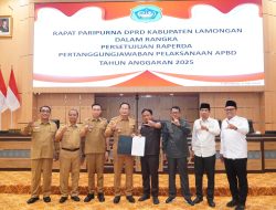 Raperda Pertanggungjawaban Pelaksanaan APBD Lamongan Tahun 2025 Disepakati DPRD. 