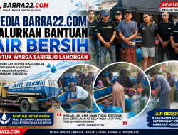 Peduli Warga Terdampak Kemarau Media Barra22. Com Kirim 4 Tangki Air Bersih