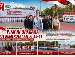 Bupati Lamongan Pimpin Upacara Hari Kenerdekaan RI ke 81