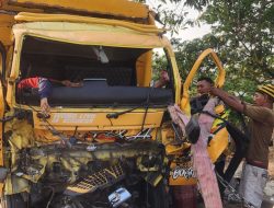 Polisi Tangani Kecelakaan Truk Di Pandanpancur Lamongan, Satu Orang Meninggal Dunia