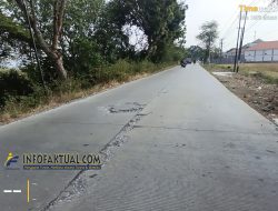 Jamula Poros Sukodadi – Sugio di Lamongan Rusak, Sejumlah Titik Jalan Berlubang dan Retak